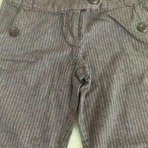 Zinc Pink and Gray Striped Crop Pants 5